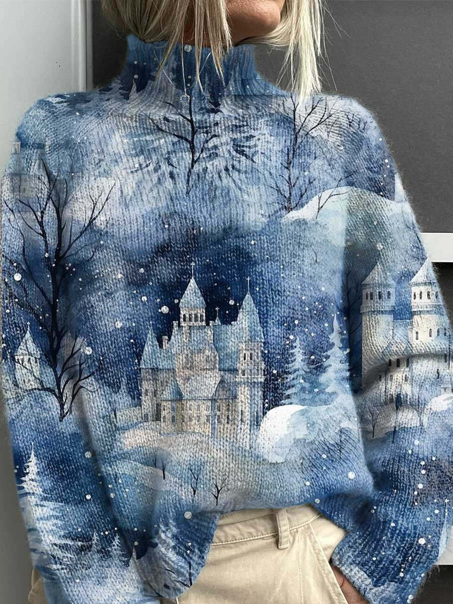 Estelle | Women Multicolor High Neck Knit Jumper