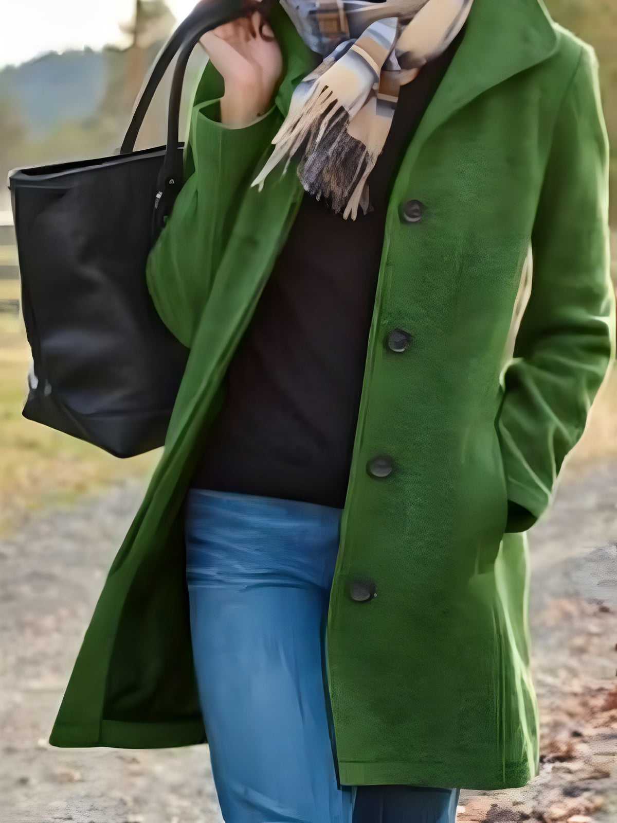 Clarisse | Retro Long Woolen Coat