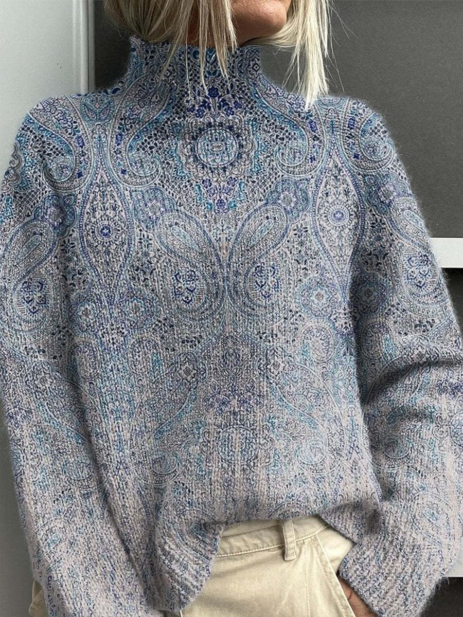 Estelle | Women Multicolor High Neck Knit Jumper