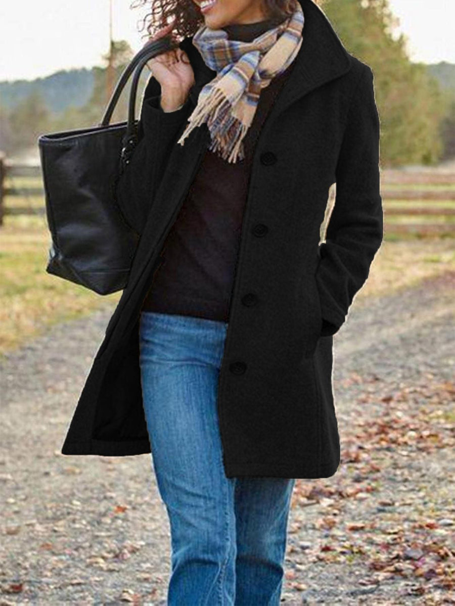 Clarisse | Retro Long Woolen Coat