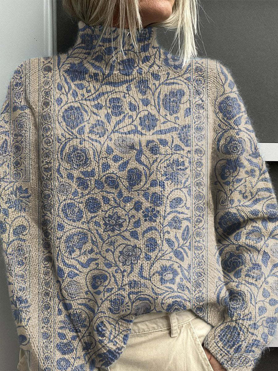 Estelle | Women Multicolor High Neck Knit Jumper