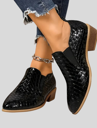 Maud woven ankle boots in black