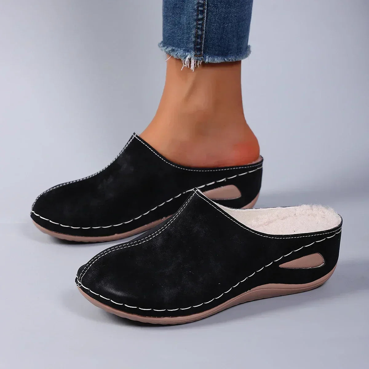 Genevieve | Women Open Back Slip On Clog Mule Shoes