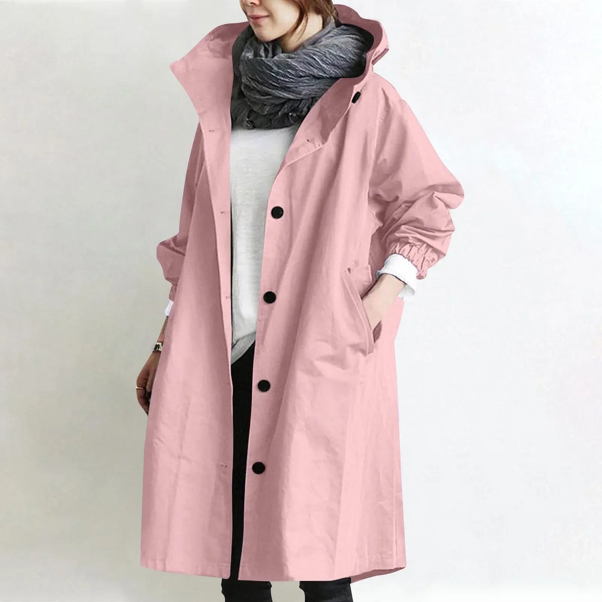 Claudia | Women Hooded Button Jacket