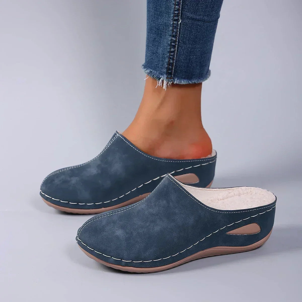 Genevieve | Women Open Back Slip On Clog Mule Shoes