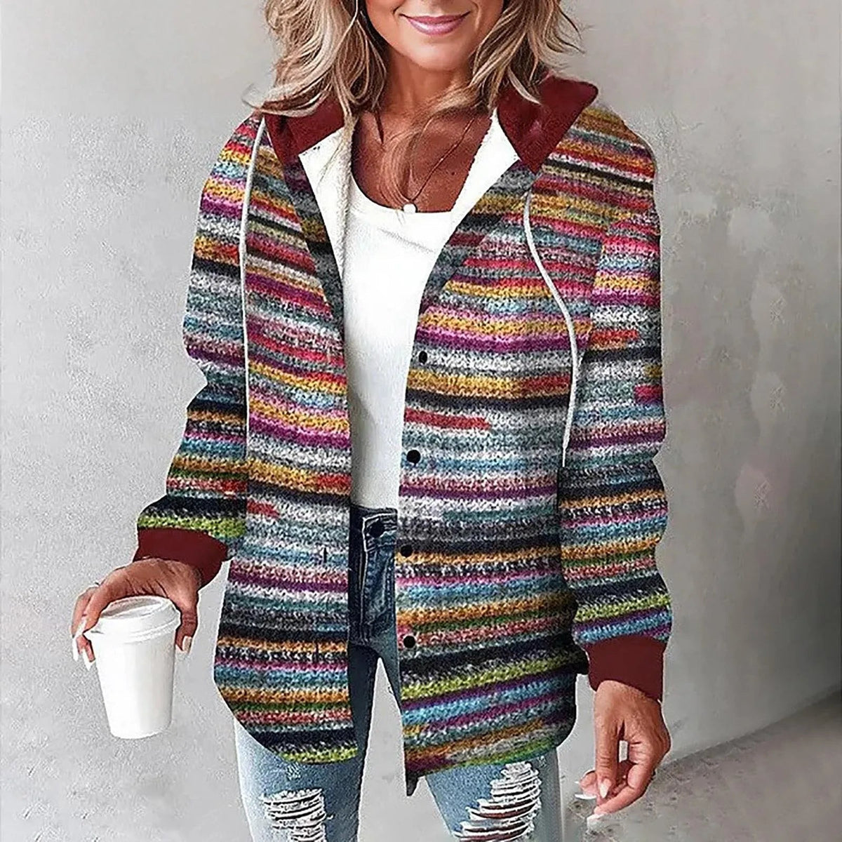 Beatrix | Women Plaid Hooded Jacket