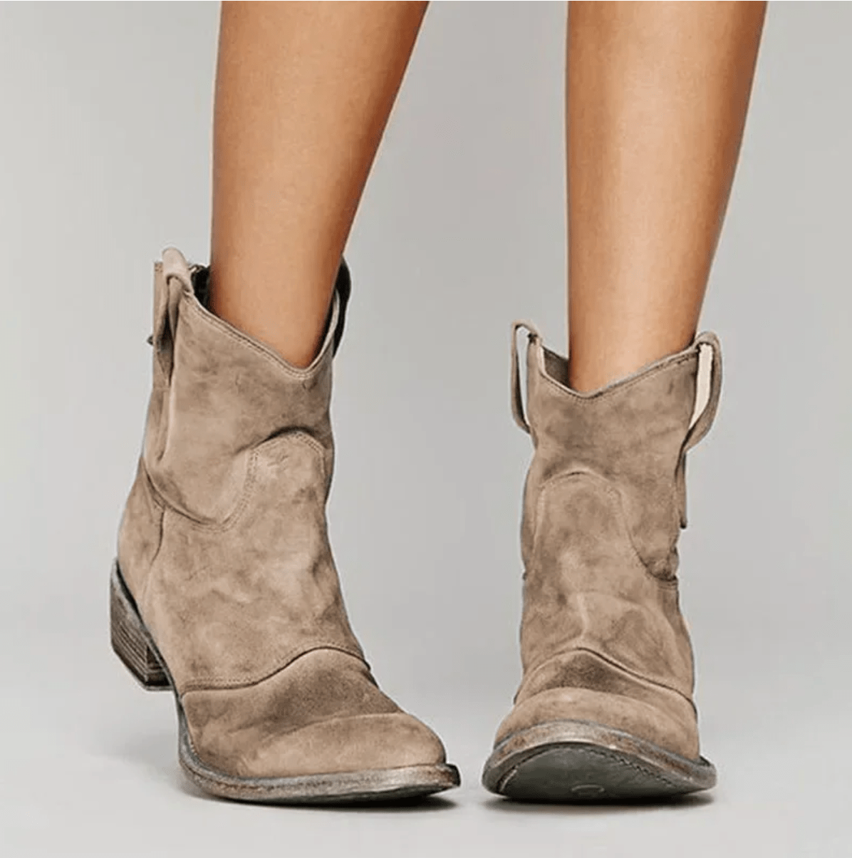 Christine | Slouchy Ankle Western Boots
