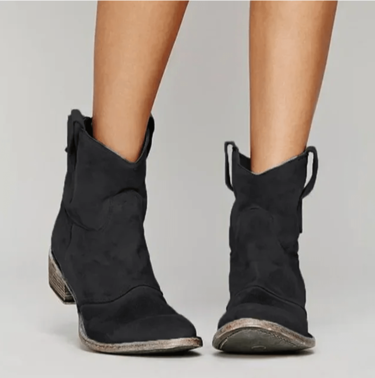 Christine | Slouchy Ankle Western Boots