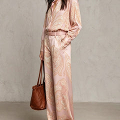 Verena paisley two-piece set in Pink, styled look