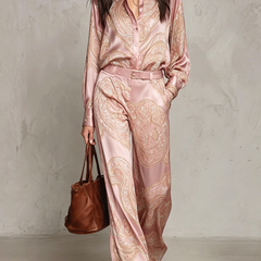 Verena paisley two-piece set in Pink