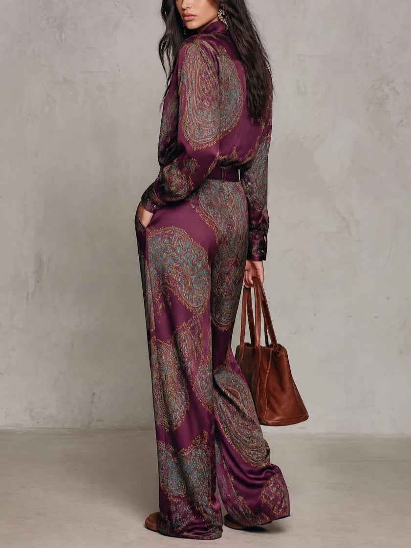 Verena paisley two-piece set, detail
