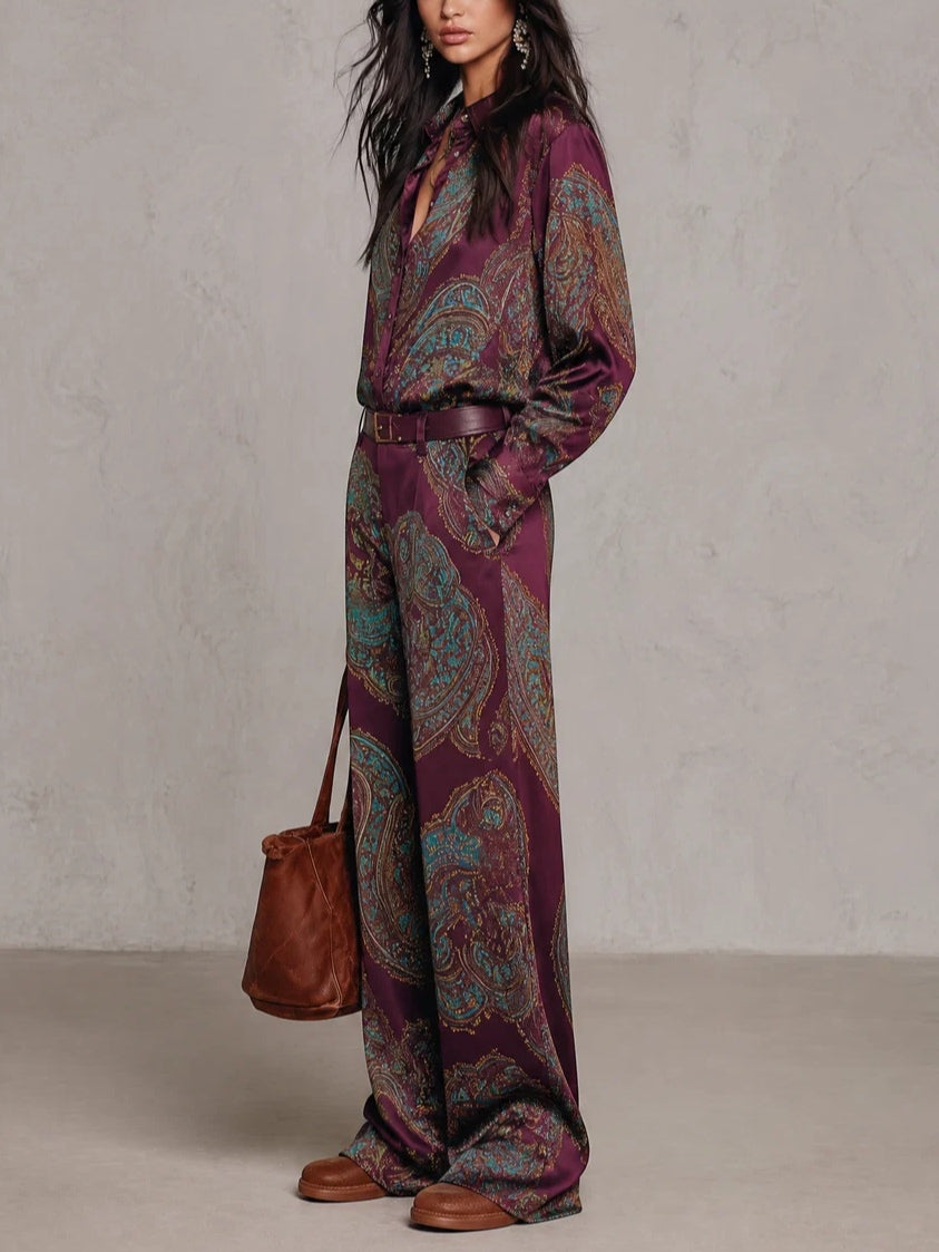 Verena paisley two-piece set, styled look