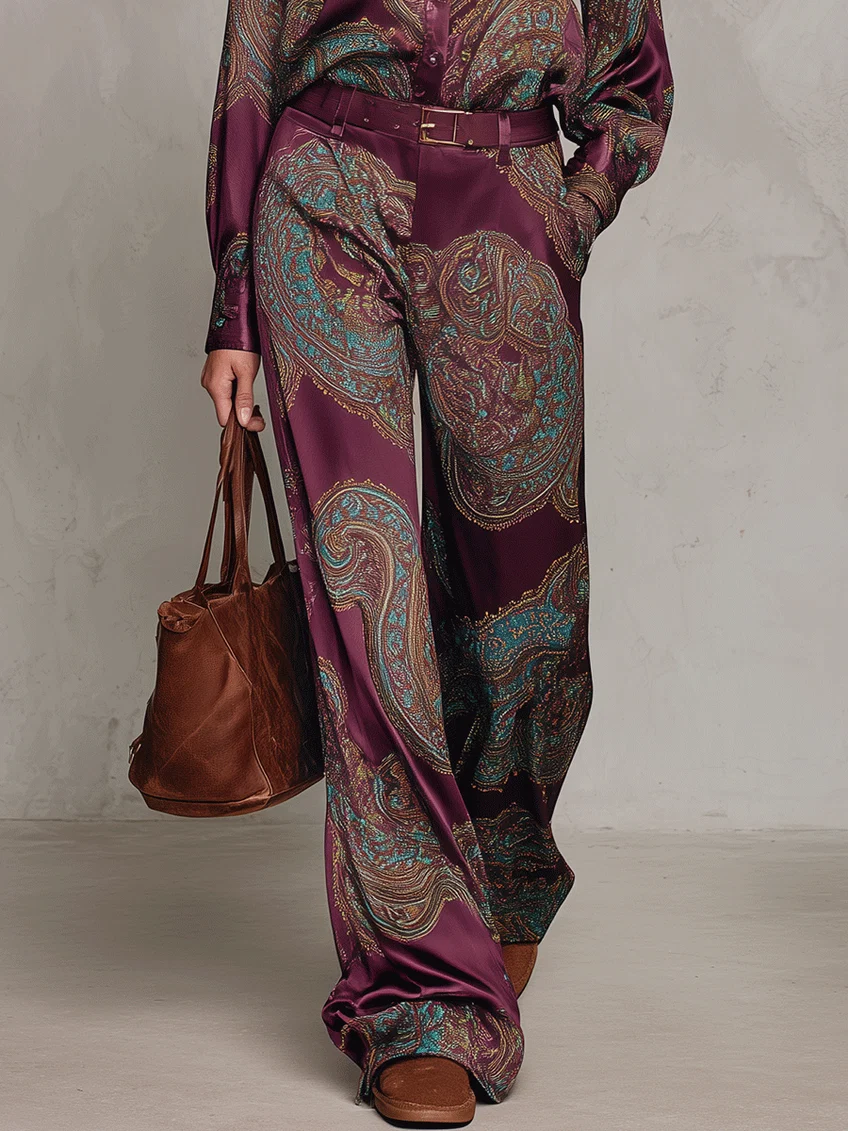 Verena paisley two-piece set, side view