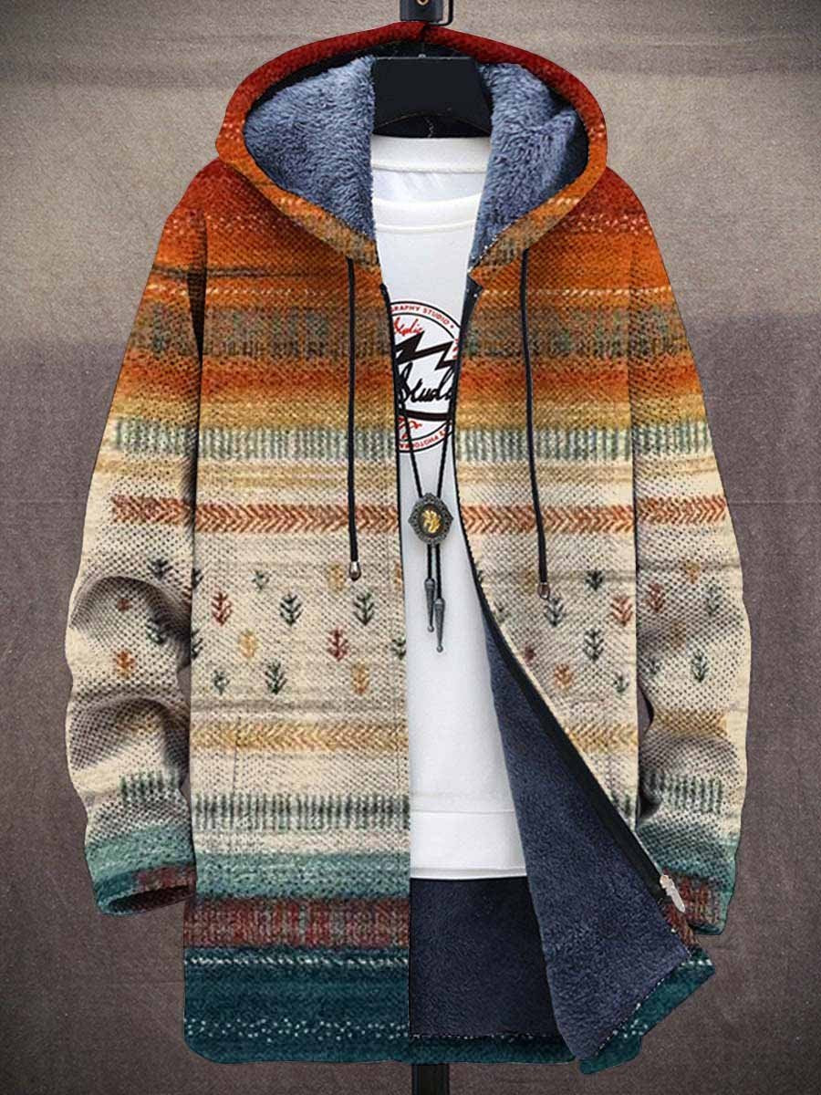Madeline | Women Hooded Aztec Pattern Zip Cardigan