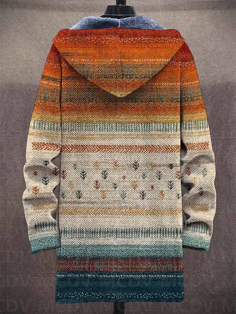 Madeline | Women Hooded Aztec Pattern Zip Cardigan