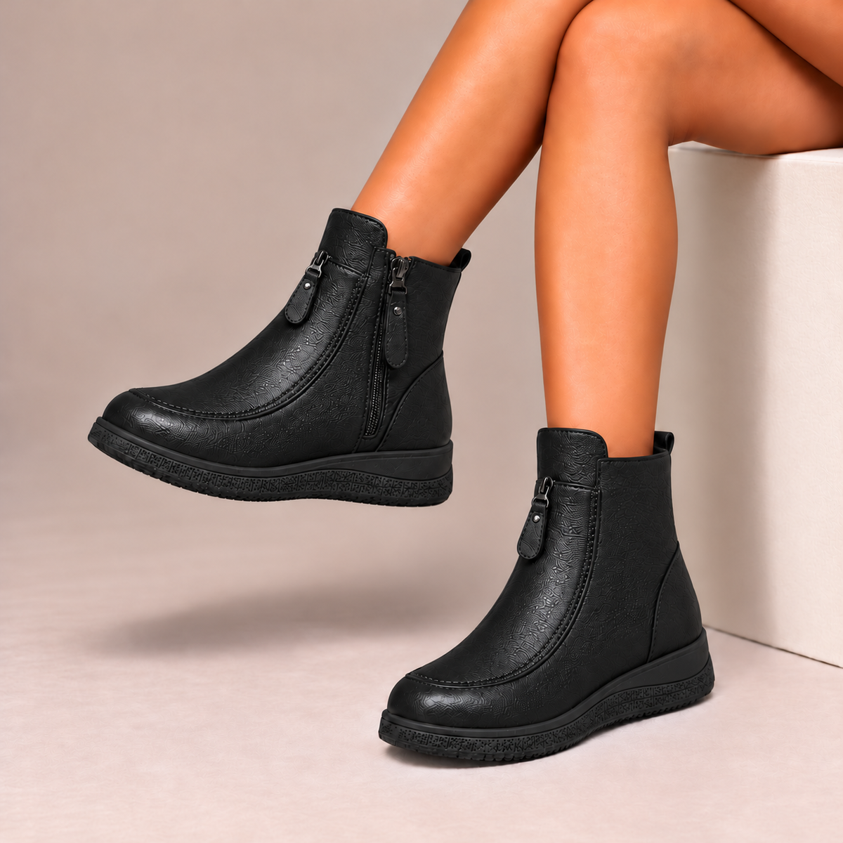 Beth | Zip Detail Ankle Boots