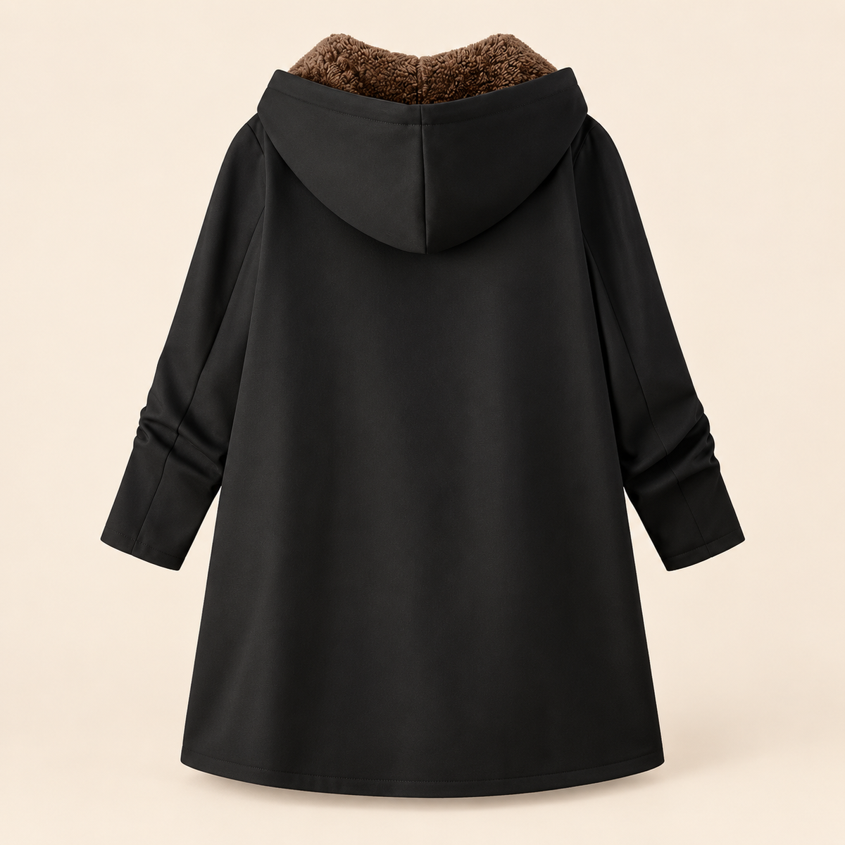 Andrea | Hooded Zip Front Longline Coat