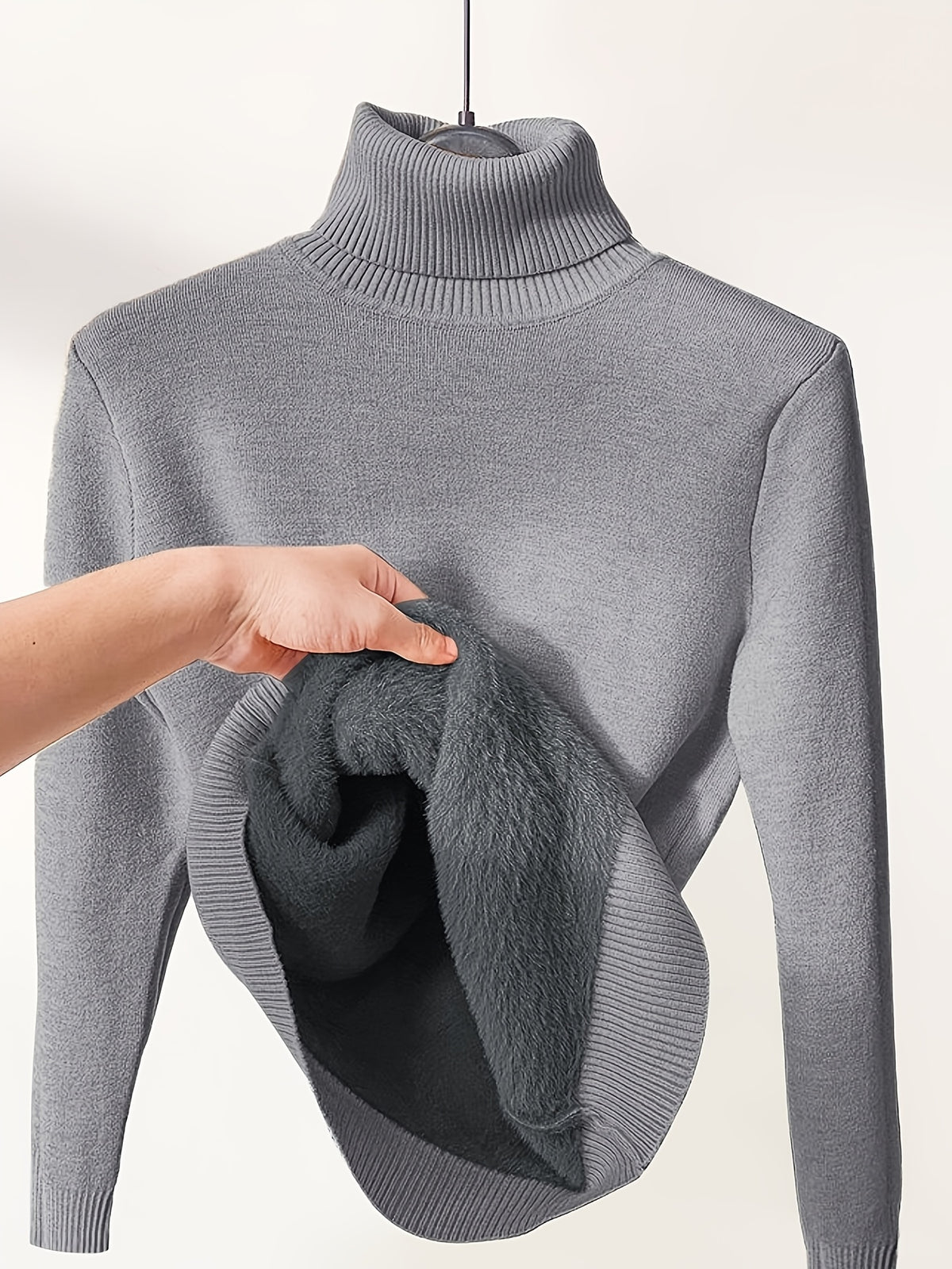 Genevieve | Women Warm Turtleneck Long Sweater