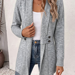 Cora open-front cardigan, front view