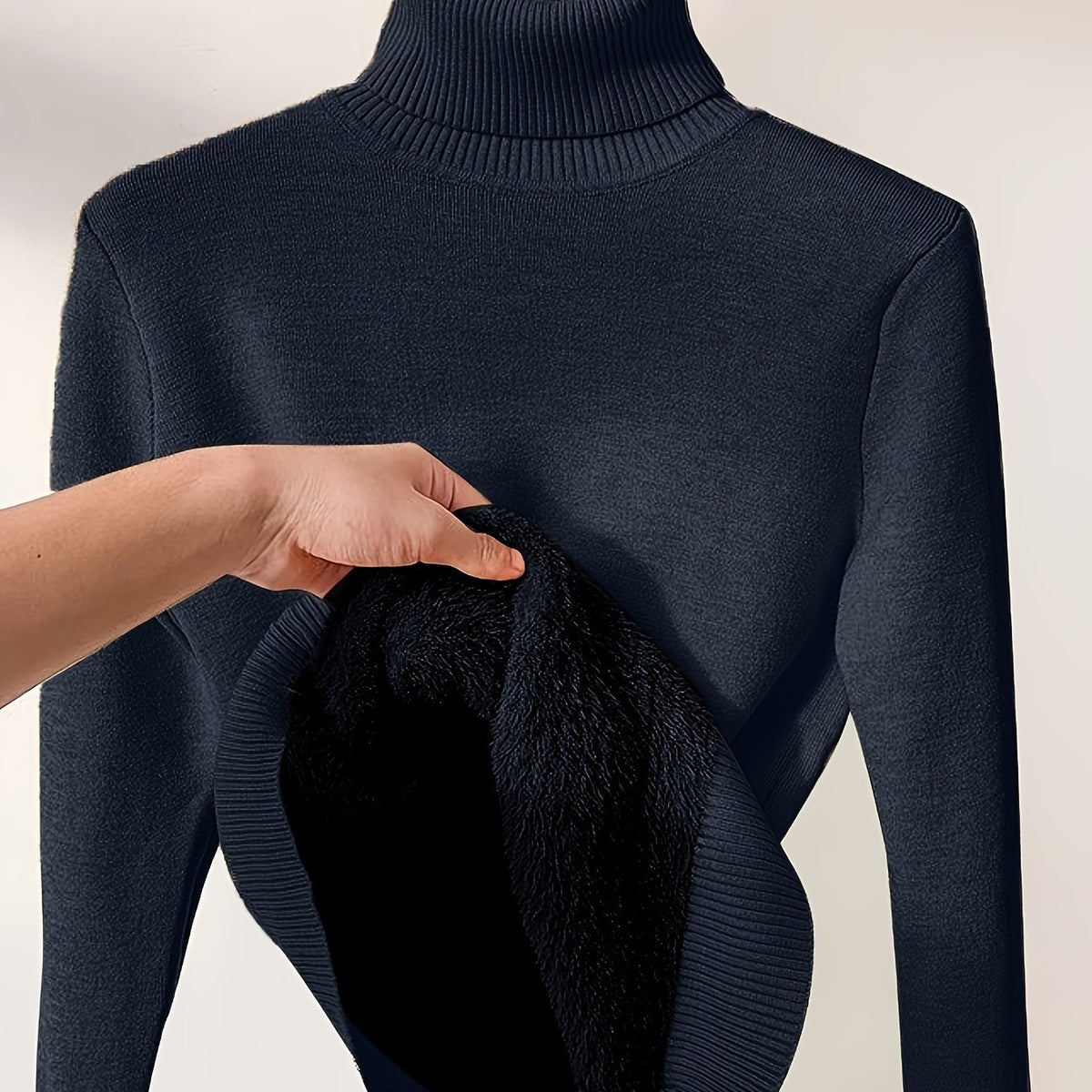 Genevieve | Women Warm Turtleneck Long Sweater