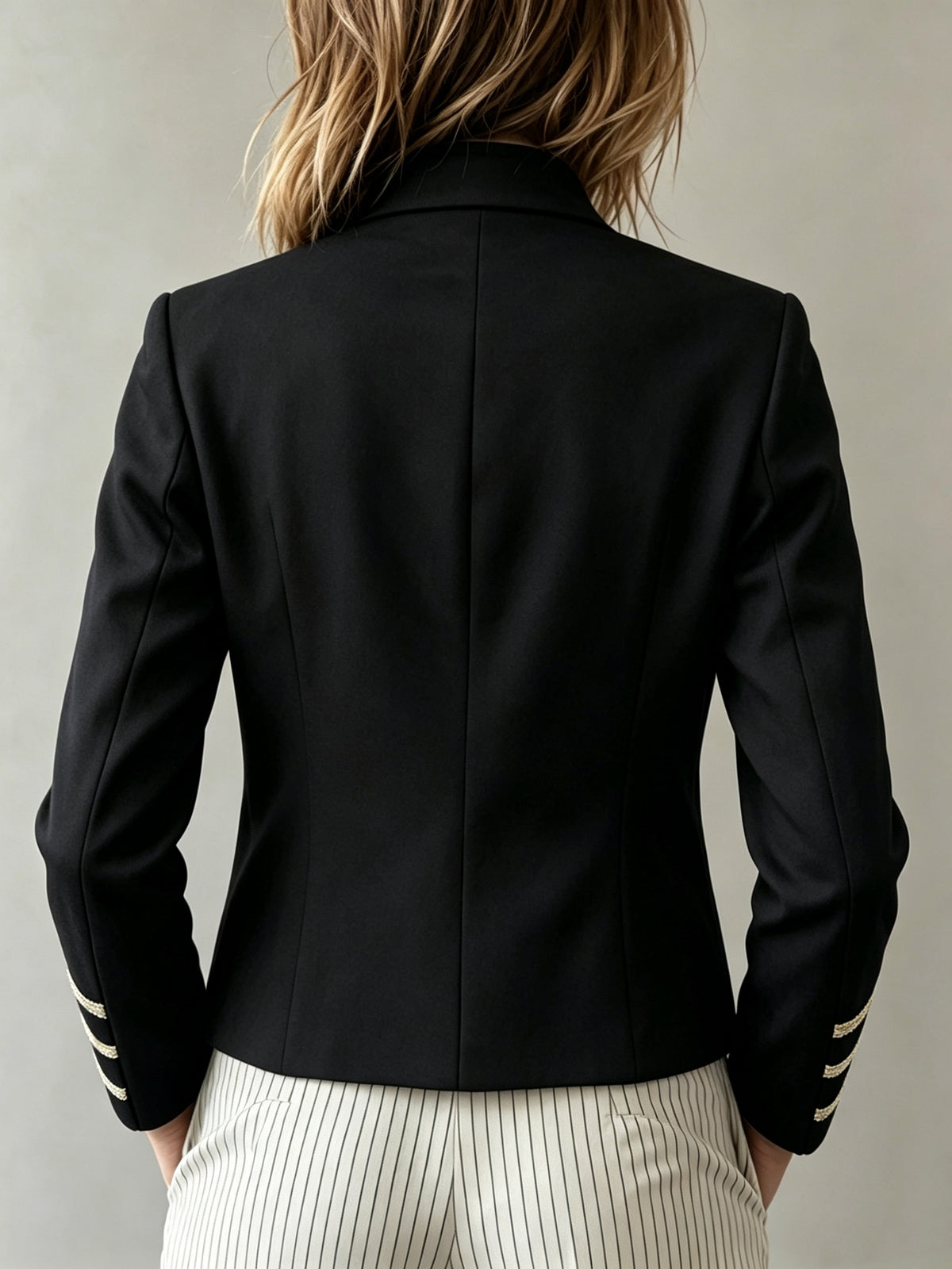 Isla | Women Military Style Gold Button Detail Blazer
