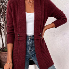 Cora open-front cardigan, back view