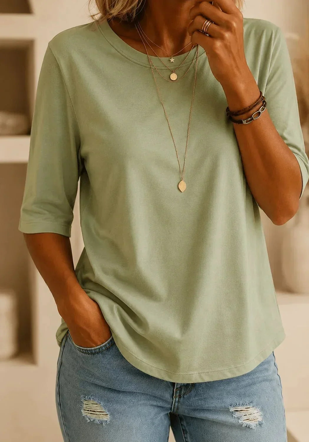 Tilly | Round Neck Sleeve T-Shirt