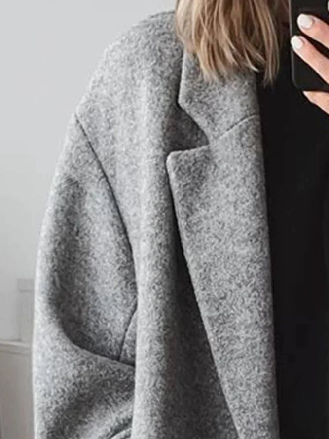 Charlotte | Women Longline Notched Collar Double Button Coat