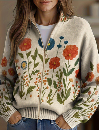 Primrose | Wildflower Zip Cardigan – product view 1