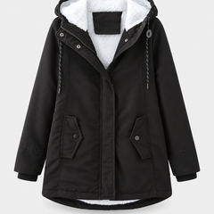 Meredith | Hooded Zip Front Coat – product view 1