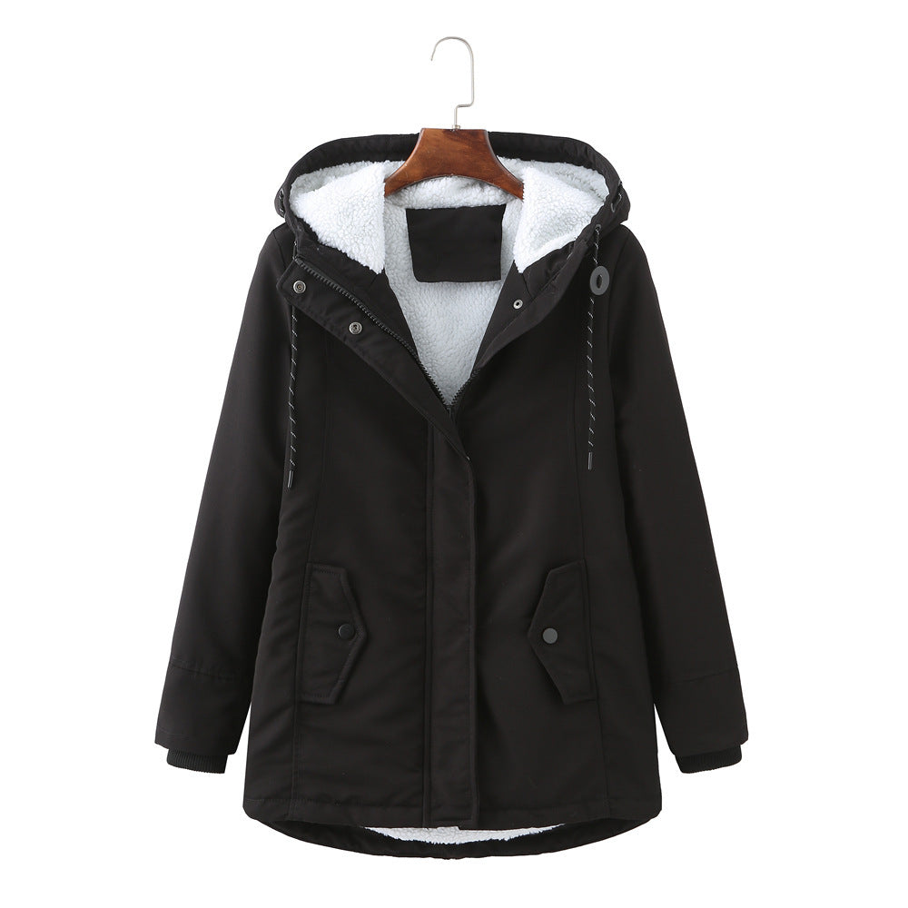 Meredith | Hooded Zip Front Coat – product view 2