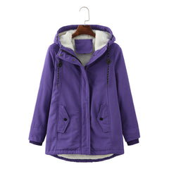 Meredith | Hooded Zip Front Coat – product view 3