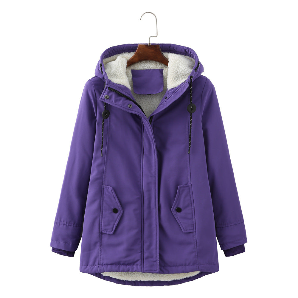 Meredith | Hooded Zip Front Coat – product view 3