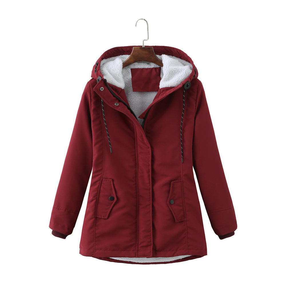 Meredith | Hooded Zip Front Coat – product view 6