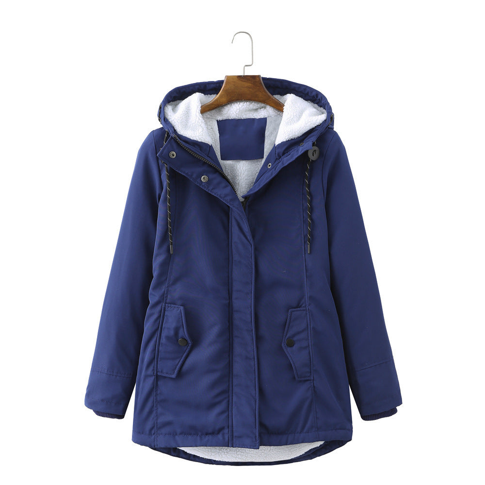 Meredith | Hooded Zip Front Coat – product view 7