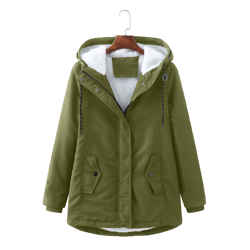 Meredith | Hooded Zip Front Coat – product view 8