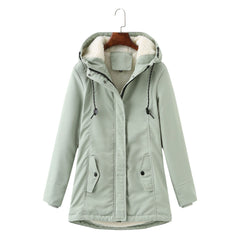 Meredith | Hooded Zip Front Coat – product view 9
