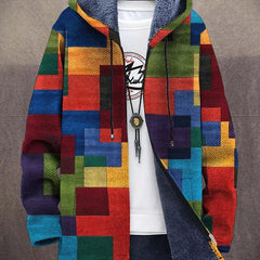 Matilda | Patterned Hooded Cardigan – product view 1