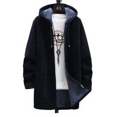Longline Zip Hoodie in Black