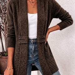 Cora open-front cardigan in Brown