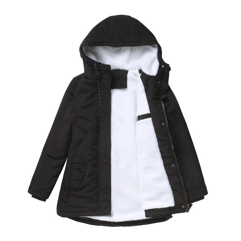 Amina | Thick Winter Coat with Hood and Quilted Lining for Winter Warmth