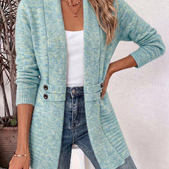 Cora open-front cardigan in Blue