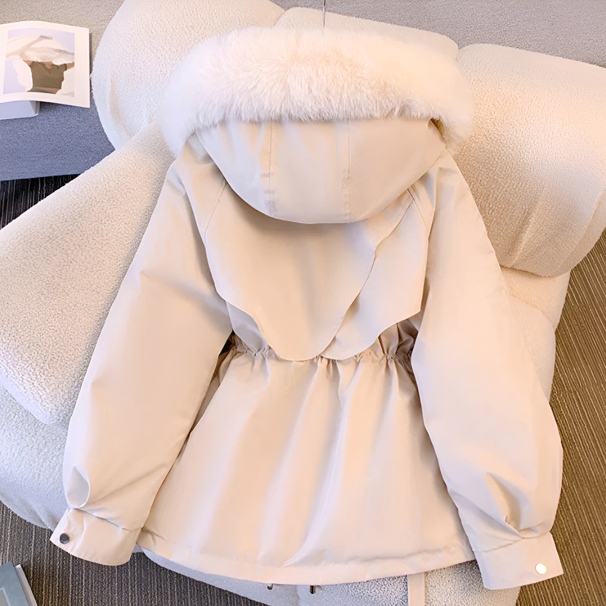 Miriam | Faux Fur Hooded Drawstring Parka