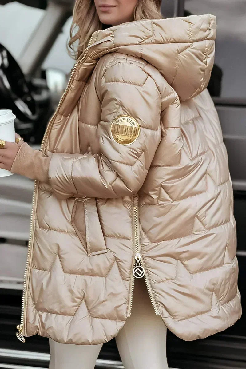Gabriella | Women Hooded Quilted Longline Puffer Jacket
