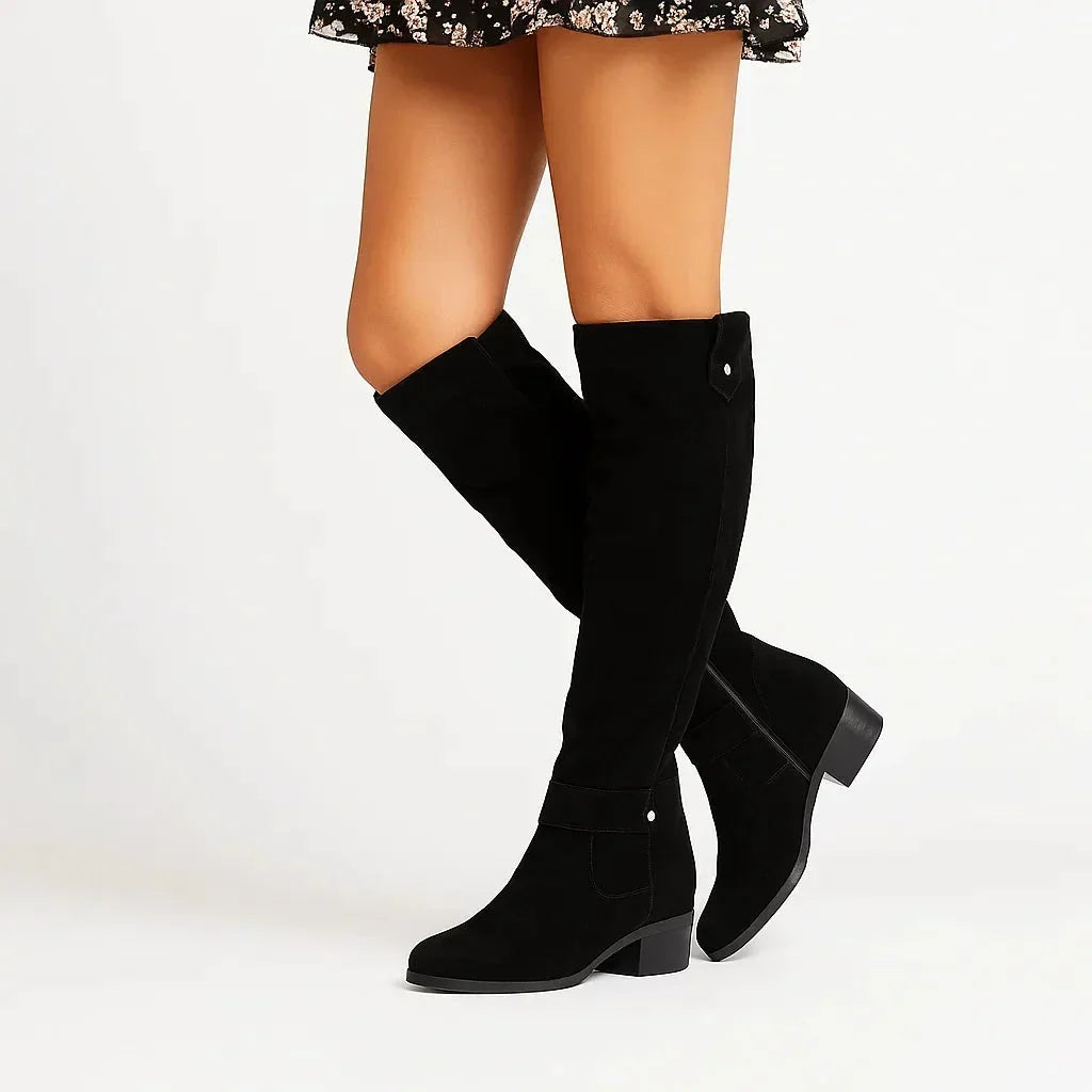 Arabella | Over Knee Block Heel Boots