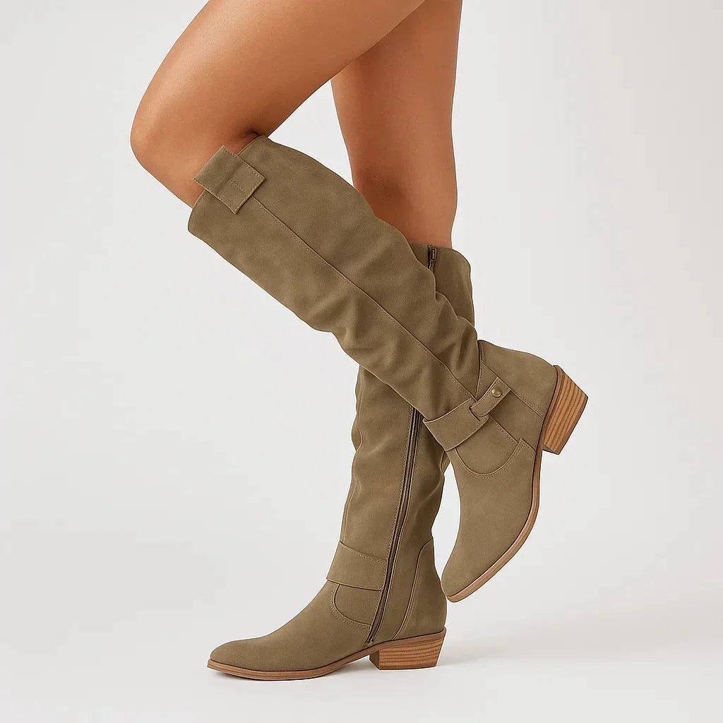 Arabella | Over Knee Block Heel Boots