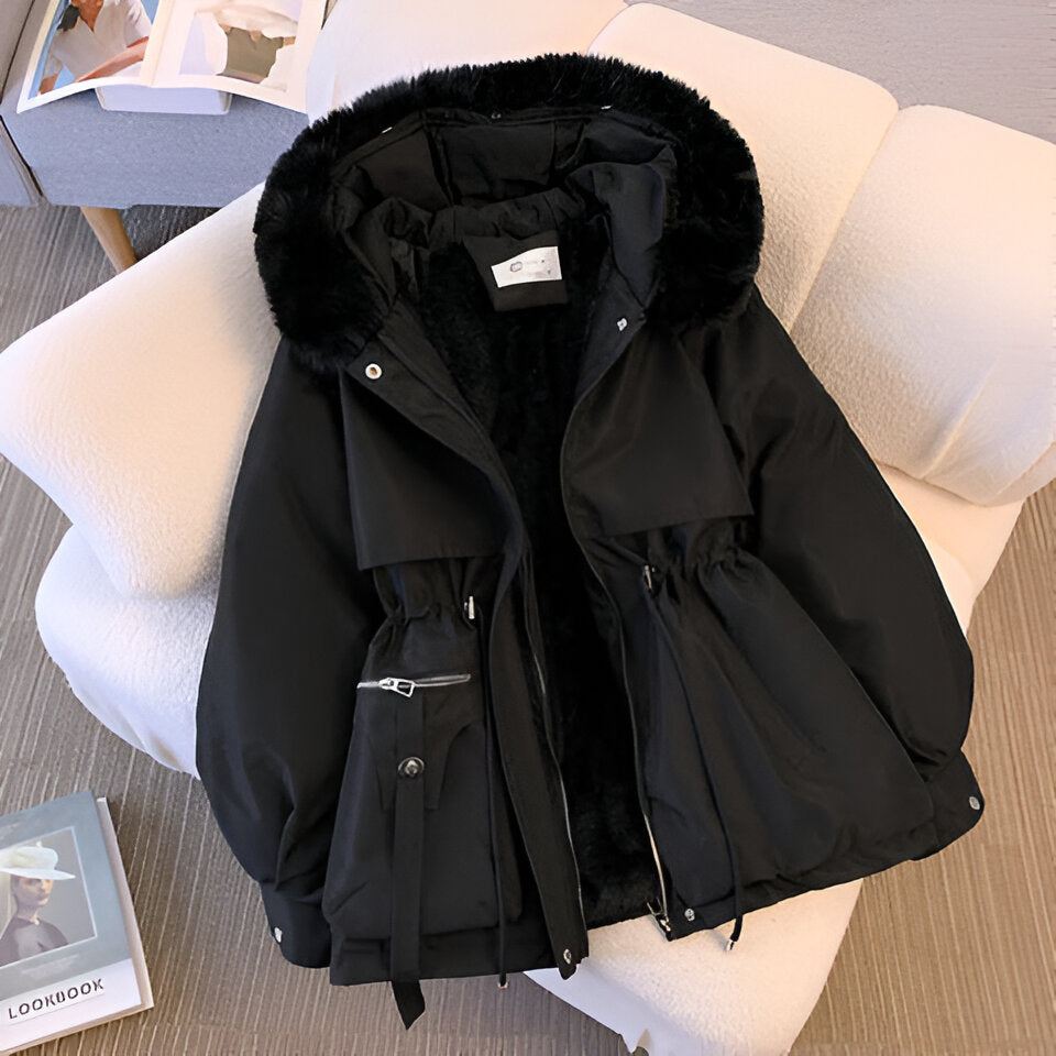 Miriam | Faux Fur Hooded Drawstring Parka