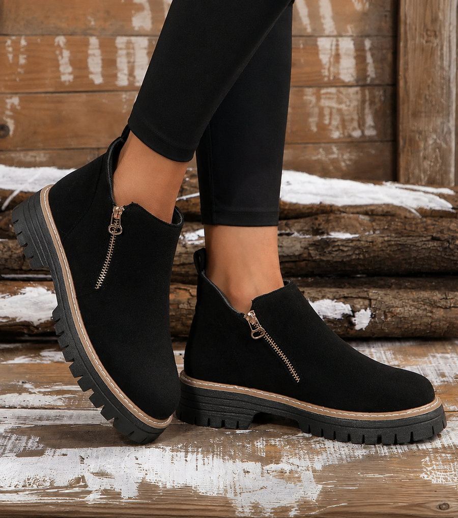 Shelley | Comfortable Zip Ankle Boots