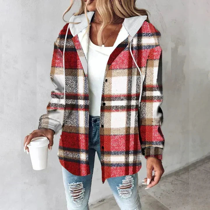 Beatrix | Women Plaid Hooded Jacket