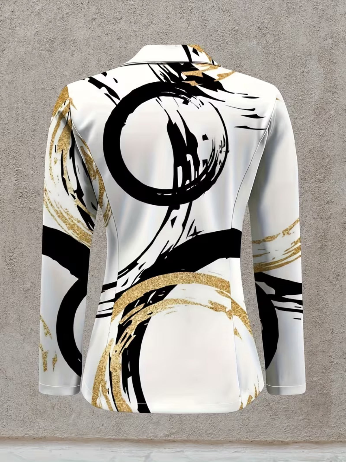 Sienna | Women Abstract Print Tailored Button Blazer